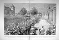 Old Antique Print 1898 Surrender Santiago America Flag Governor Palace 19th