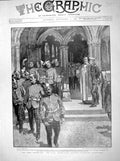 Old Antique Print 1898 K.O.S. Borderer Salisbury Cathedral Duke Connaught 19th
