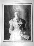 Old Antique Print 1898 Queen Louise Denmark Crete Candia Rudyard Kipling 19th