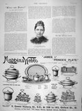 Original Old Antique Print 1898 Madame Marie Pauline Cecile Carnot Mappin Webb