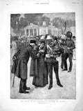 Original Old Antique Print 1898 Soudan War Grenadier Guards Wellington Barracks
