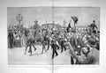 Old Antique Print 1898 Grenadier Guards Westminster Bridge Waterloo War 19th