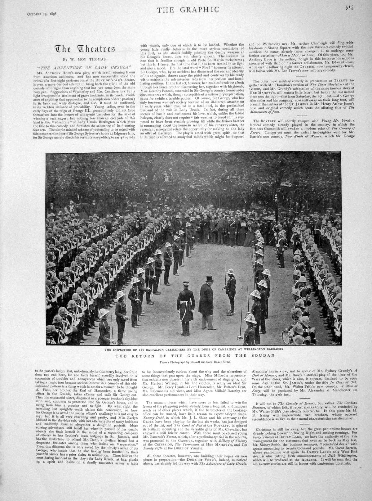 Original Old Antique Print 1898 Cambridge Wellington Soudan War Virchow Lister