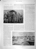 Old Antique Print 1898 Kirghiz Women Desert Keriya-Daria Elephants India 19th