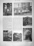 Old Antique Print 1898 Collegiate Church George Jerusalem Yukon Klondyke 19th