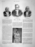 Old Antique Print 1898 Mrs Farlow Probyn Moore Alliston Jerusalem Kaiser 19th
