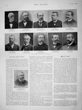 Old Antique Print 1898 French Ministry Dupuy Guillain Peytral Lockroy Men 19th
