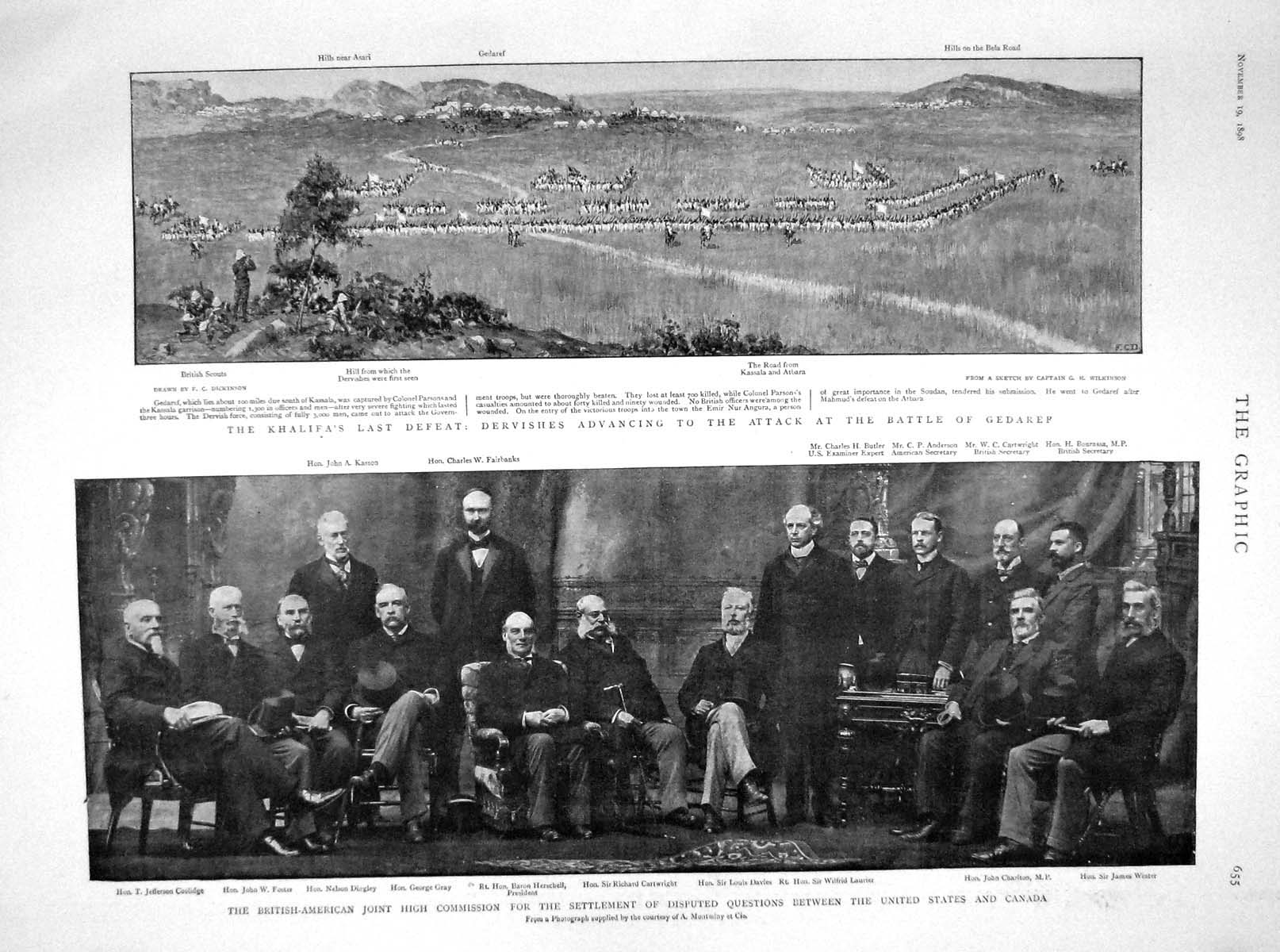 Original Old Antique Print 1898 Khalifa Battle Gedaref Herschell Moriand Geneva