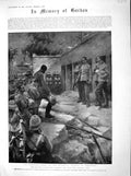 Old Antique Print 1898 War Memorial Service Khartoum Graphic Subscription 19th
