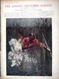 Original Old Antique Print 1898 Aunt Keziah Elopement Native Man Woman Escape