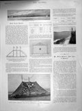 Original Old Antique Print 1899 Navy Target Practice Imperieuse Princess Louise