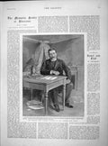 Original Old Antique Print 1899 Dreyfus Court Colonel Piquart Prison Cassation