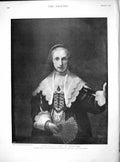 Original Old Antique Print 1899 Portrait Lady Rembrandt Rogers Ford Berry Bates
