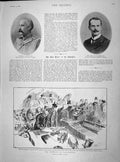 Original Old Antique Print 1899 Captain Bagot Smith Parliament Private Members