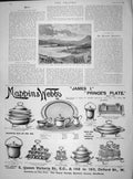 Original Old Antique Print 1899 Plymouth Reservoir Burrator Mappin Webb Sh 19th