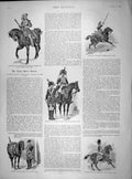 Original Old Antique Print 1899 Royal Horse Guard Corporal Major Officer Siers