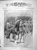 Original Old Antique Print 1899 Shire Horse Show Agricultural Hall Princ 19th