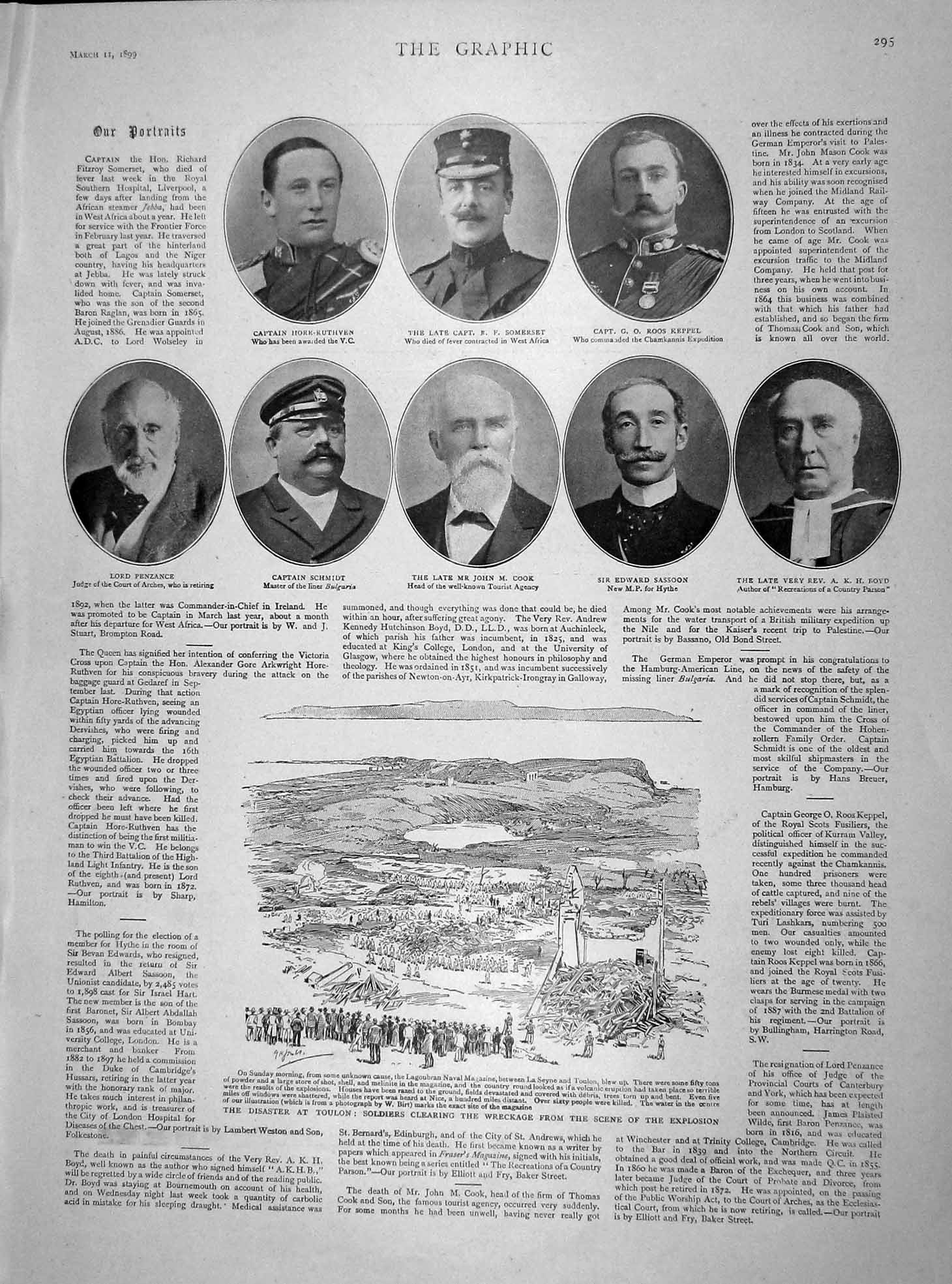 Original Old Antique Print 1899 Keppel Sassoon Schmidt Toulon Siers Balloon