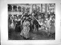 Original Old Antique Print 1899 Carnival Rome Costanzi Theatre Skerryvore Light