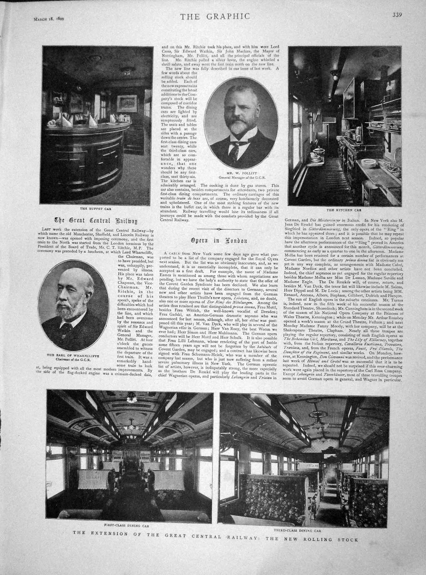 Old Antique Print 1899 Railway Train Wharncliffe Pollitt Lady Love Letter 19th