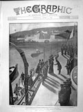 Original Old Antique Print 1899 Admiral Fournier Flag Ship Brennus Villefranche