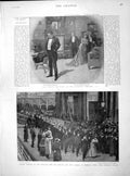 Original Old Antique Print 1899 Criterion Theatre Schmidt Bulgaria Ship Ermack