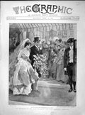 Original Old Antique Print 1899 Wedding Earl Crewe Primrose Graham Tourmaline
