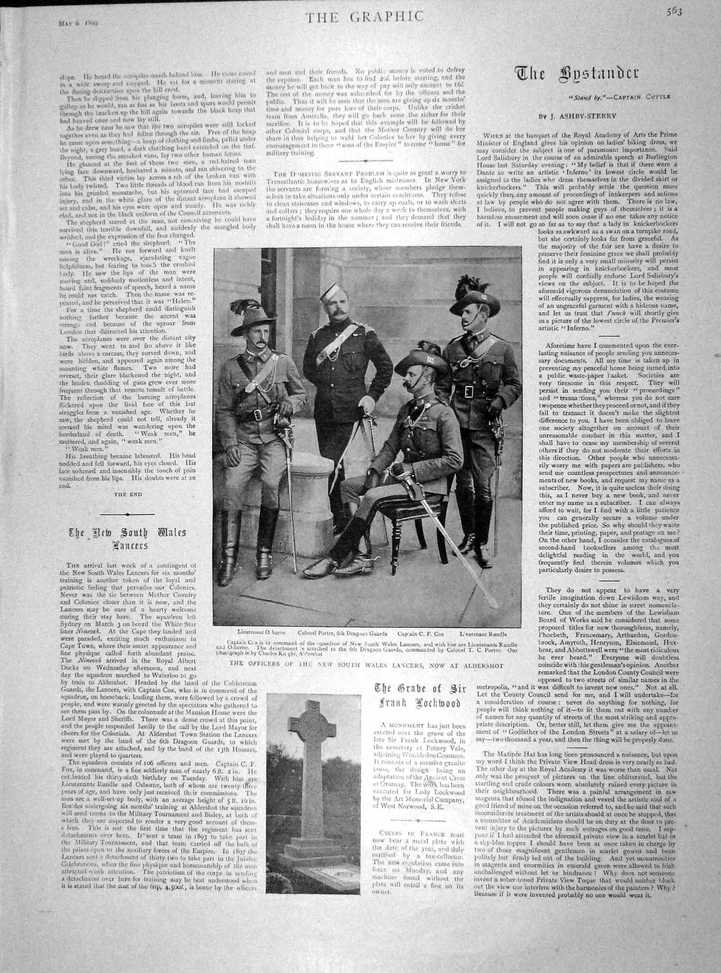 Old Antique Print 1899 Wales Lancers Porter Cox Rundle Samoa Ship Sierra 19th