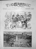 Old Antique Print 1899 Queen Paddington London Coach Statue Durban Natal 19th