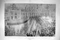 Old Antique Print 1899 Serenade Quadrangle Windsor Castle Queen Birthday 19th