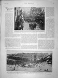 Old Antique Print 1899 Prince George Greece Castelar Madrid Khartoum War 19th