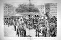 Antique Old Print 1899 Queen Birthday London Horse Guards Trooping Colour 19th