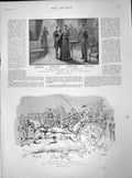 Original Old Antique Print 1899 Horse Show Richmond Conan Doyle Theatre Loubet