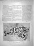 Original Old Antique Print 1899 America Siers Philippine Bagbag River Calumpit