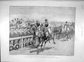 Original Old Antique Print 1899 Paris Military Siers Longchamps Loubet Horses