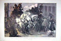Old Antique Print 1899 Paris Omnibuses Place De La Madeleine Transport 19th