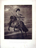 Original Old Antique Print 1899 Horse Portrait Don Balthazar Carlos Museo Prado