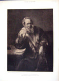 Original Old Antique Print 1899 Portrait Architect Man Rembrandt 19th