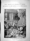 Old Antique Print 1899 President Faure Election Versailles Chauveau Paris 19th
