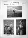Old Antique Print 1899 Amateur Photograph Flowers Lady Puppies Dog Girl 19th