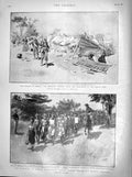 Old Antique Print 1899 War Manila Insurgent Bagbag Samoa Gaunt Malietoa 19th