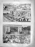 Original Old Antique Print 1899 Rifle Association Bisley Barlow Crystal Palace