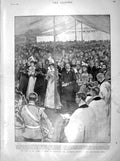 Old Antique Print 1899 Prince Wales Eastbourne Oxford Cambridge Yale Team 19th