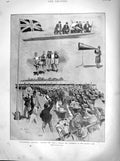 Original Old Antique Print 1899 Athletics Harvard Yale Oxford Cambridge 19th