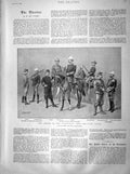 Original Old Antique Print 1899 Transvaal Boer Military Gunners Pretoria 19th