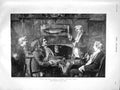 Original Old Antique Print 1899 Men Meeting Suire Caught Big Jack Fish Story