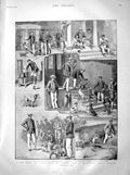 Original Old Antique Print 1899 Kennel Clayesmore School Enfield Maitre 19th