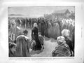 Original Old Antique Print 1899 Funeral French Fisherman Etaples Leda Shi 19th