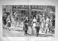 Original Old Antique Print 1899 Street Scene Johannesburg Transvaal War Africa