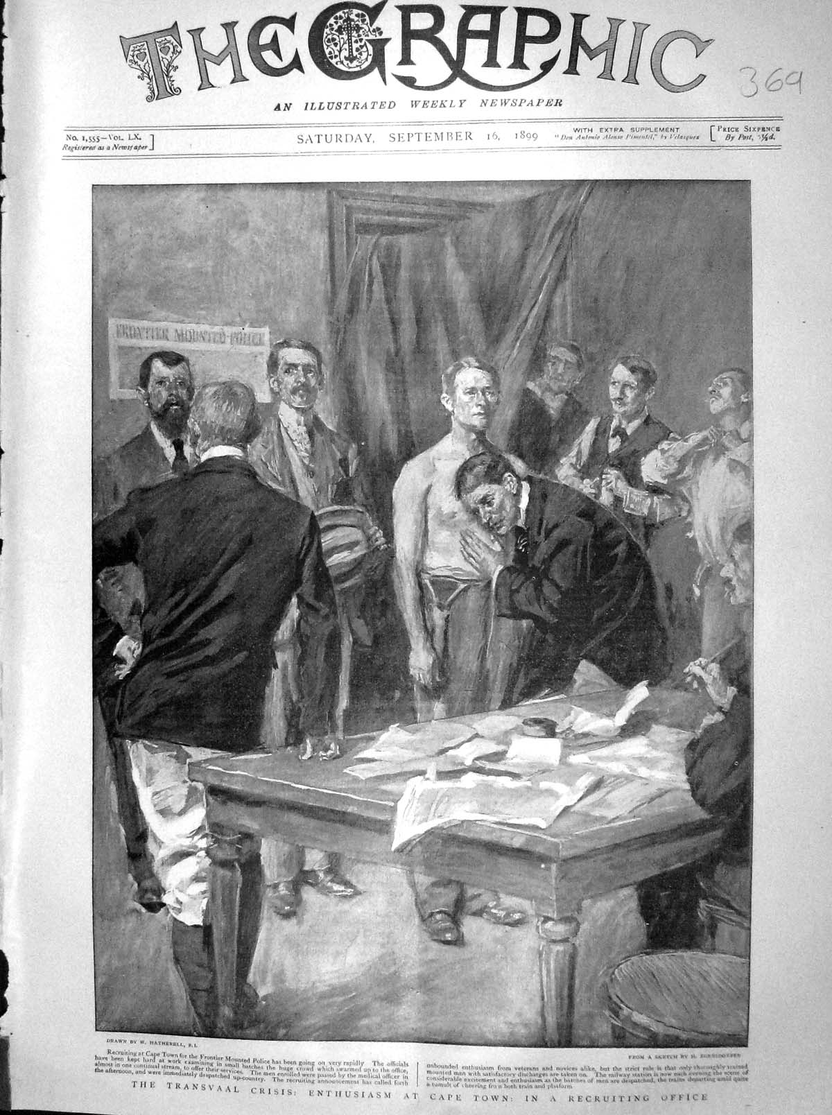 Original Old Antique Print 1899 Transvaal Cape Town Africa Mounted Police War
